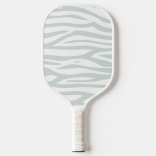 Raquette De Pickleball Sage moderne Green Zebra Impression personnalisée