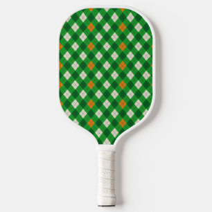 Raquette De Pickleball Saint-Patrick irlandais coloré argyle