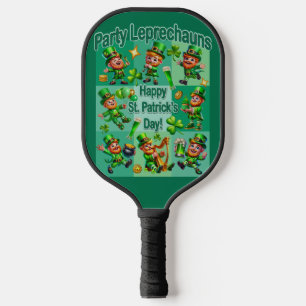 Raquette De Pickleball Saint Patrick's Day Fun Adorable "Party Leprechaun