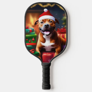 Raquette De Pickleball "Santa Paws : La surprise festive de Staffy"