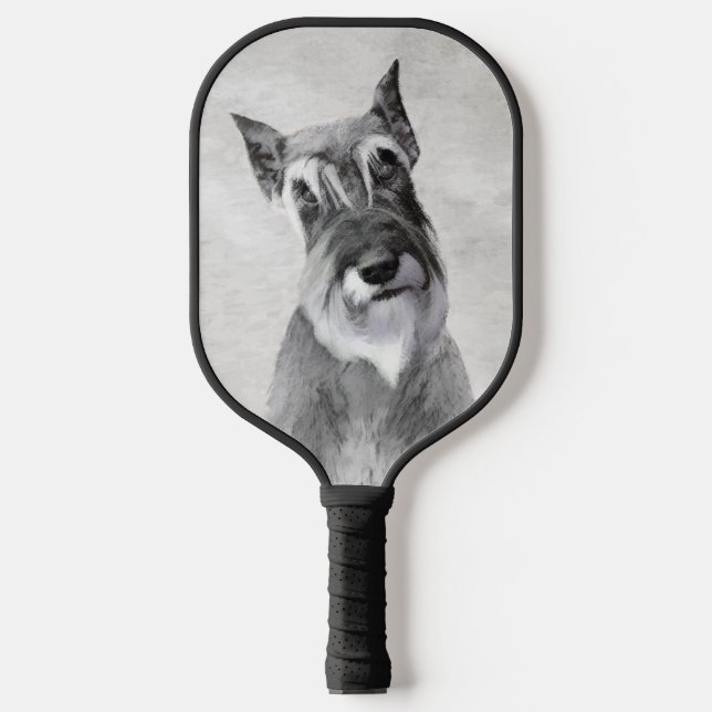 Raquette De Pickleball Schnauzer (géant) - Joli art original pour chien (Recto)