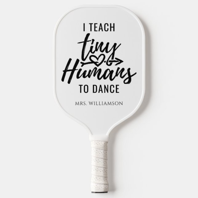 Raquette De Pickleball Script de l'enseignant de danse personnalisée Mode (Recto)