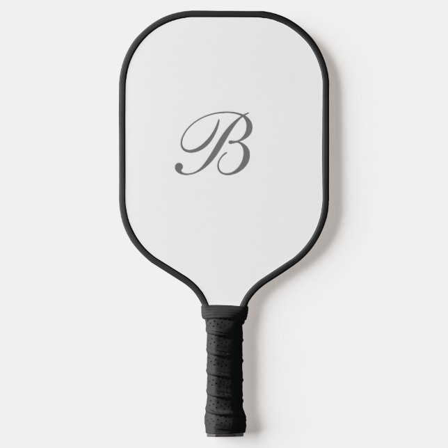 Raquette De Pickleball Script élégant monogramme (Recto)