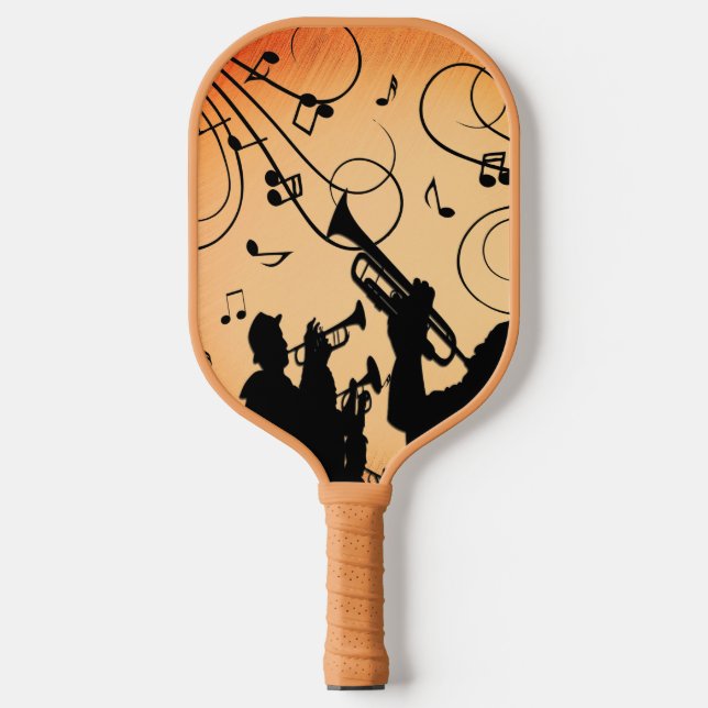 Raquette De Pickleball Section Trumpet Jazz Musique Orange Rust (Recto)