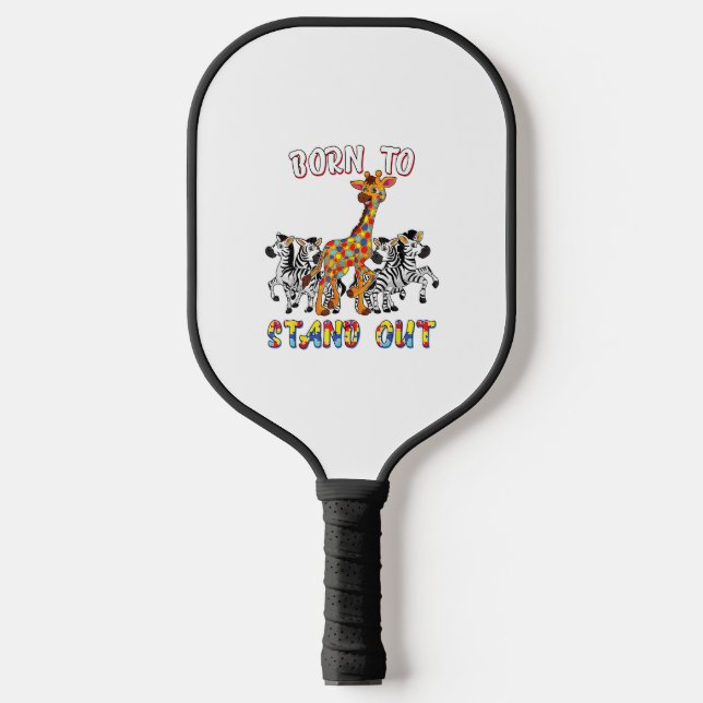 Raquette De Pickleball Sensibilisation sur l'autisme Les Garçons Sont Nés (Recto)