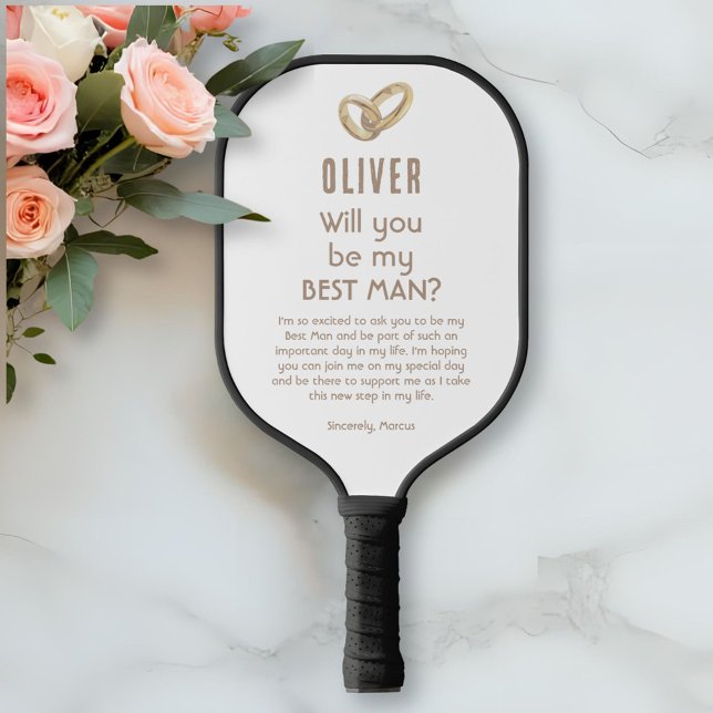 Raquette De Pickleball Serez-vous mon meilleur nom personnalisé (Créateur téléchargé)