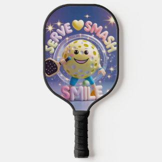 Raquette De Pickleball Servez-vous. Putain. Souriez. - Cute Kawaii Pickle