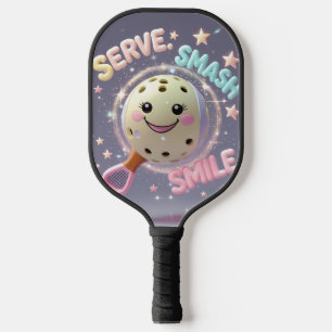 Raquette De Pickleball Servez-vous. Putain. Souriez. - Cute Kawaii Pickle