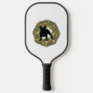 Raquette De Pickleball Shadow Silhouette French Bulldog dans une couronne