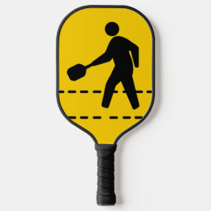 Raquette De Pickleball Signe de passage piéton du joueur de basket-ball