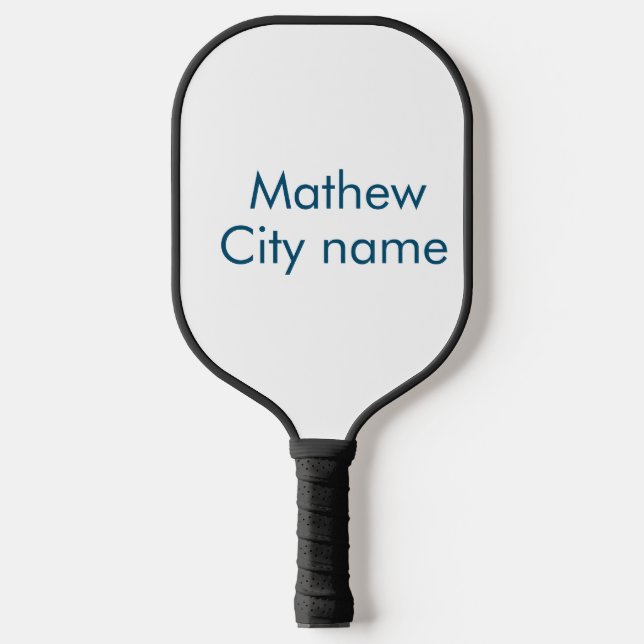 Raquette De Pickleball simple lettre initiale monogramme ajouter votre no (Recto)