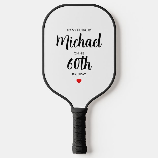 Raquette De Pickleball Simple personnalisé 60e anniversaire (Recto)