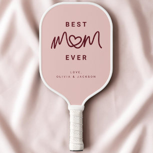 Raquette De Pickleball Simple Rouge Mignon Écriture Moderne Meilleure Mam