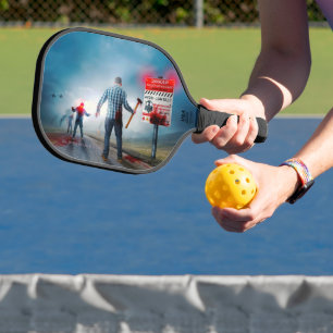 Raquette De Pickleball SlipperyJoe's Happy Halloween cadavres zombies peu