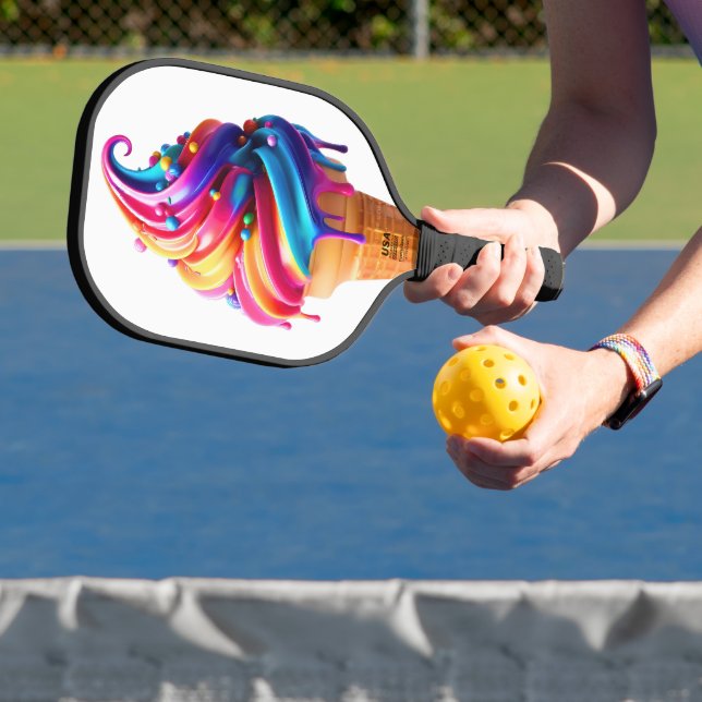Raquette De Pickleball SlipperyJoe's vibrante crème glacée cone classique (Insitu)