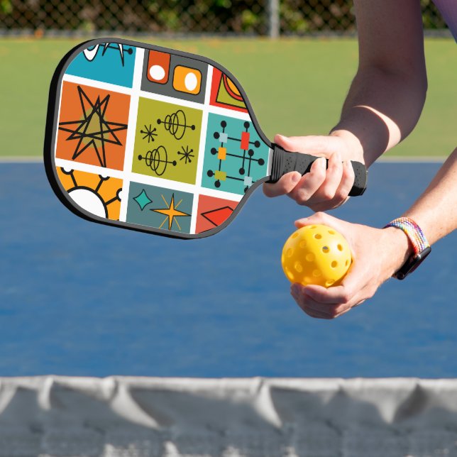 Raquette De Pickleball Smorgasbord moderne du milieu du siècle (Insitu)
