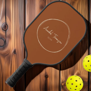 Raquette De Pickleball Soleil du désert Mid-Century Modern   Nom du scrip