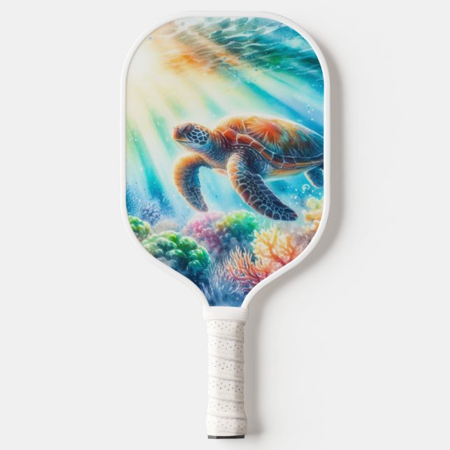 Raquette De Pickleball Sous la tortue de mer (Recto)