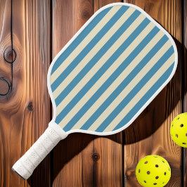 Raquette De Pickleball Splash Aqua Striping Polo Du Milieu Du Siècle