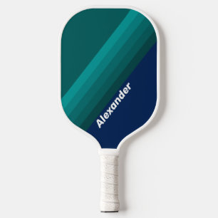 Raquette De Pickleball Sport Ocean Tide Rayures avec Nom