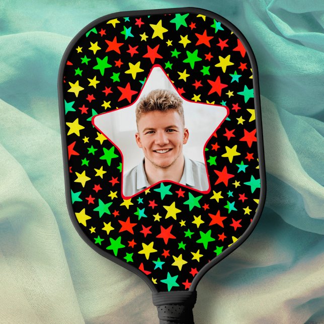 Raquette De Pickleball Stars Pickleball Star Player Photo personnalisée C (Créateur téléchargé)