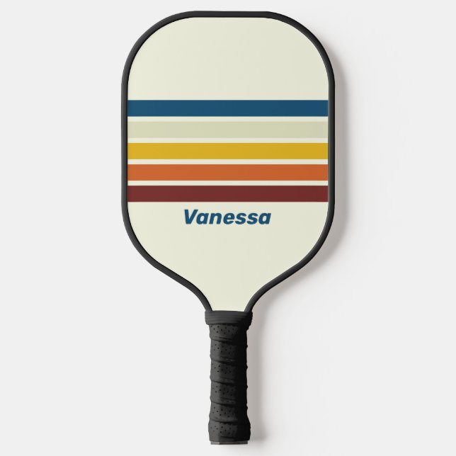 Raquette De Pickleball Striage vintage à cinq côtés avec nom (Recto)