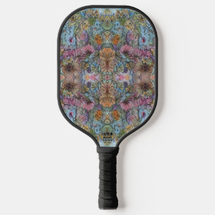Raquette De Pickleball Style Chic Flower Garden aquarelle peinture