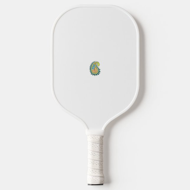 Raquette De Pickleball Style Décoratif, Vert Bleu Foncé, Bataille (Recto)