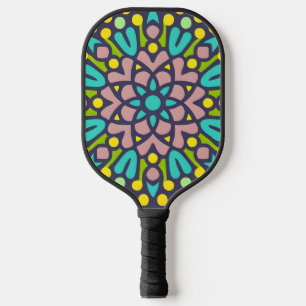 Raquette De Pickleball style mosaïque, Mandala-Motif