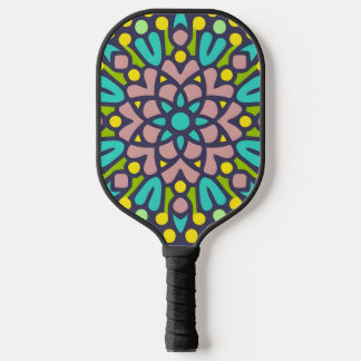 Raquette De Pickleball style mosaïque, Mandala-Motif