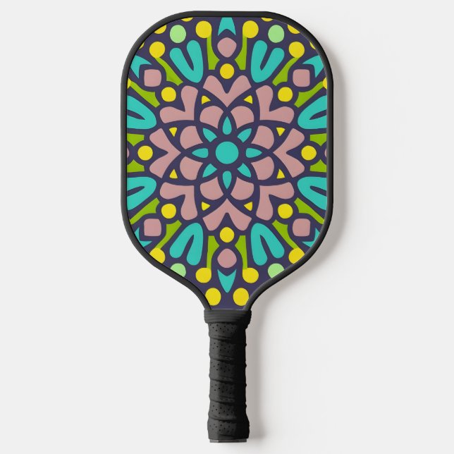 Raquette De Pickleball style mosaïque, Mandala-Motif (Recto)