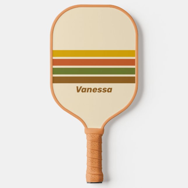Raquette De Pickleball Sunrise Clover Across Striping with Name (Recto)