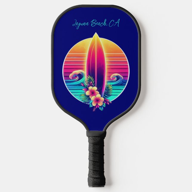 Raquette De Pickleball Sunset Surfboard Paradise - (Recto)