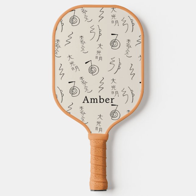 Raquette De Pickleball Symboles Reiki monogrammes Motif - Guérison Reiki (Recto)