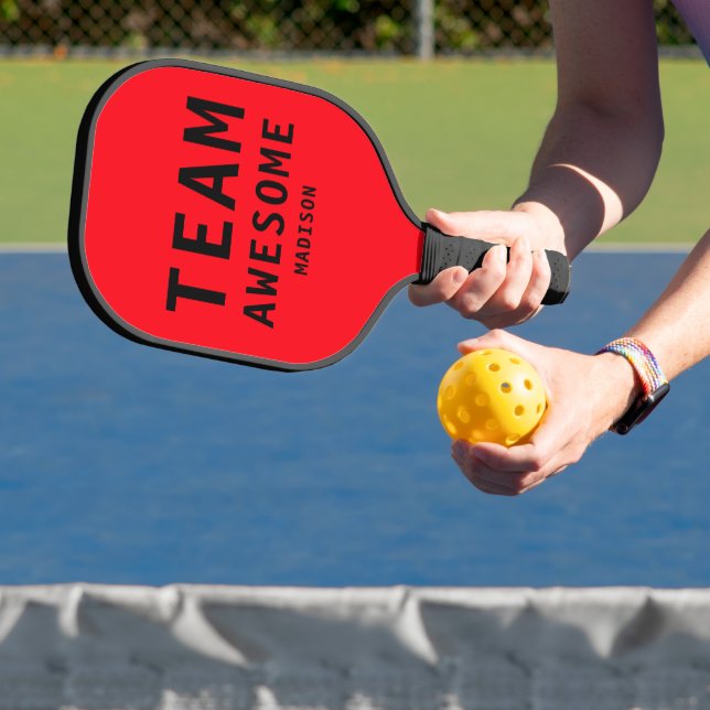 Raquette De Pickleball Team Awesome Funny Sports Simple Typographie Nom (Insitu)