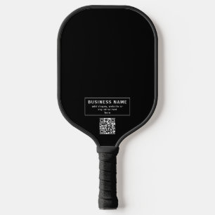 Raquette De Pickleball Télécharger le code QR ou le logo Noir moderne