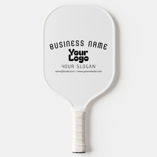 Raquette De Pickleball Télécharger le logo Retro-Modern Blanc & Noir (mod (Recto)