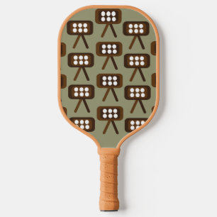 Raquette De Pickleball Télévision Moderne Du Milieu Du Siècle