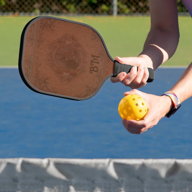 Raquette De Pickleball tête de cheval en faux cuir Brown (Insitu)