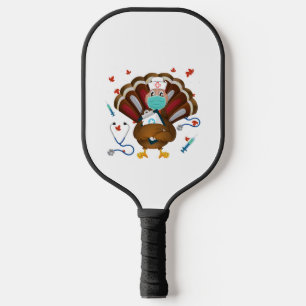 Raquette De Pickleball Thanksgiving Scrub Tops Femmes Turquie Nurda Holid