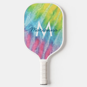 Raquette De Pickleball Tie Dye Monogrammé Nom initial