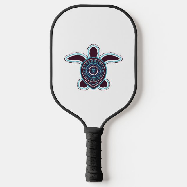 Raquette De Pickleball Tortue d'art aborigène australien (Recto)