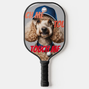 Raquette De Pickleball Touche-Moi ! Image personnelle de chien sur