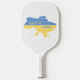 Raquette De Pickleball Tricot Ukraine texte de la carte d'Etat Gloire à l
