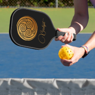Raquette De Pickleball Triple Celtic Knot Swirl Mandala Personnalisé