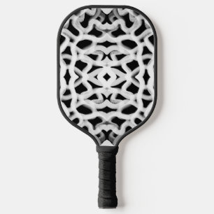 Raquette De Pickleball Tubulage Blanc Sur Noir