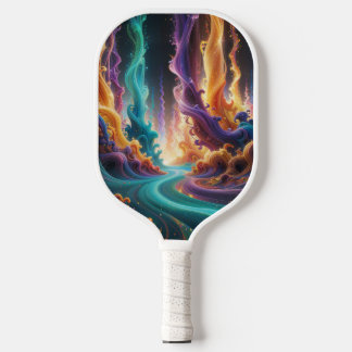 Raquette De Pickleball Turquoise Magenta Amber Glow, Dégradé Éthéré 