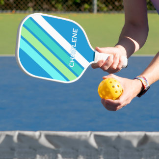 Raquette De Pickleball Turquoise personnalisé Blue Aqua Turquoise Lime Gr