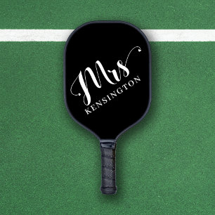 Raquette De Pickleball Typographie personnalisée de Mme Newlysée