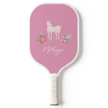 Unicorne rose et nom personnalisé